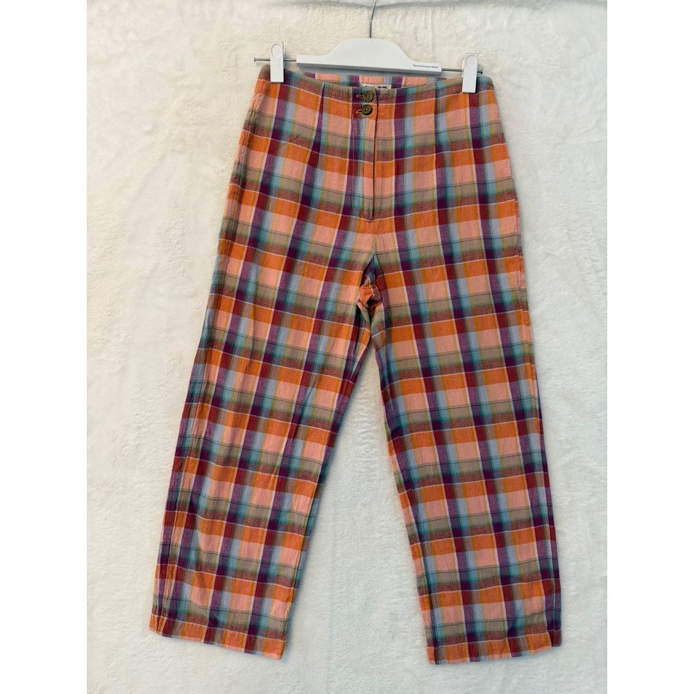Billabong x The Salty Blonde Womens 26 Plaid High Waisted Straight Leg‎ Pants